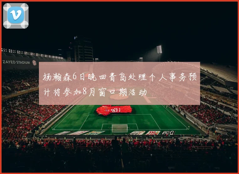 杨瀚森6日晚回青岛处理个人事务预计将参加8月窗口期活动